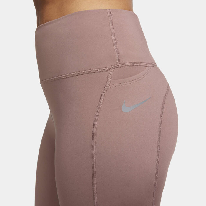 Nike Women's Fast Mid-Rise Crop Running Leggings Pink Nike Women's Fast Mid-Rise Crop Running Leggings Pink image number 2