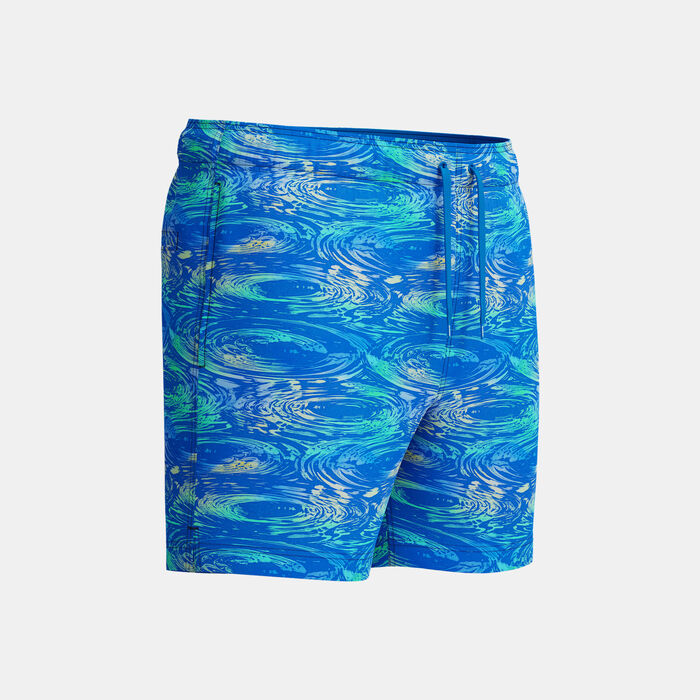 Speedo Men's Print Redondo Edge Volley Swimming Trunks Blue Speedo Men's Print Redondo Edge Volley Swimming Trunks Blue image number 2