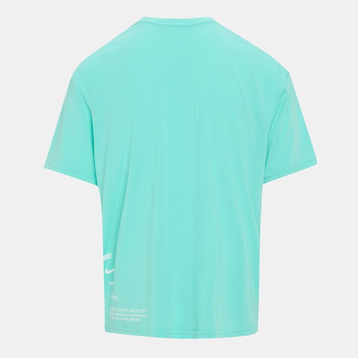 Nike Swim Men's Hydroguard Swimming Top Blue Nike Swim Men's Hydroguard Swimming Top Blue image number 1