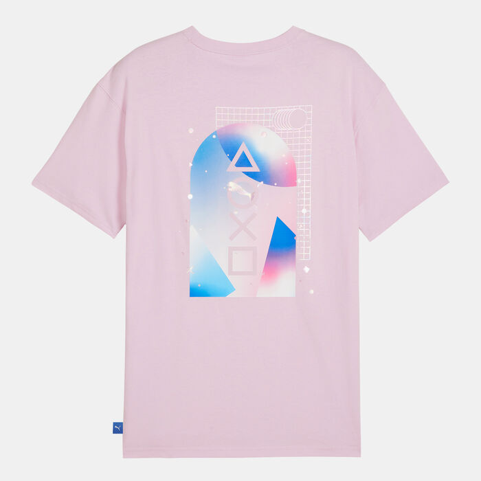 PUMA Men's x PlayStation Elevated T-Shirt Pink PUMA Men's x PlayStation Elevated T-Shirt Pink image number 1