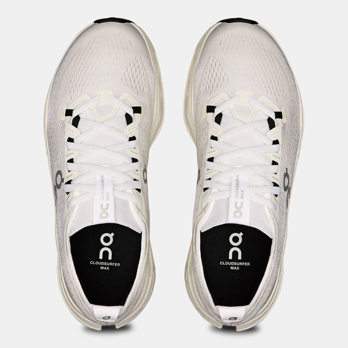 On Women's Cloudsurfer Max Running Shoes White On Women's Cloudsurfer Max Running Shoes White image number 4