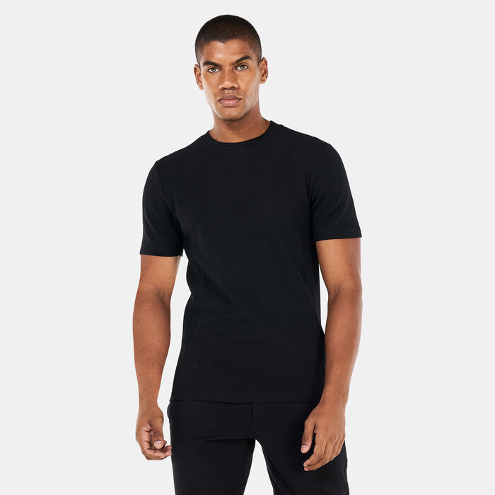 Sun and Sand Sports Men's Jacquard T-Shirt Black Sun and Sand Sports Men's Jacquard T-Shirt Black image number 0