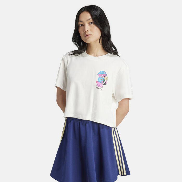 adidas Originals Women's Adidorable Crop Top White adidas Originals Women's Adidorable Crop Top White image number 0