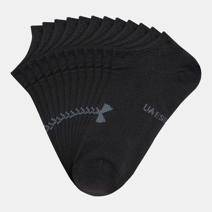 Under Armour Kids' Essential No-Show Socks (6-Pack) Black image number 0