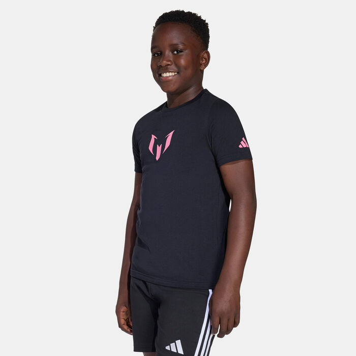 adidas Kids' Messi Name & Number Graphic T-Shirt Black adidas Kids' Messi Name & Number Graphic T-Shirt Black image number 0