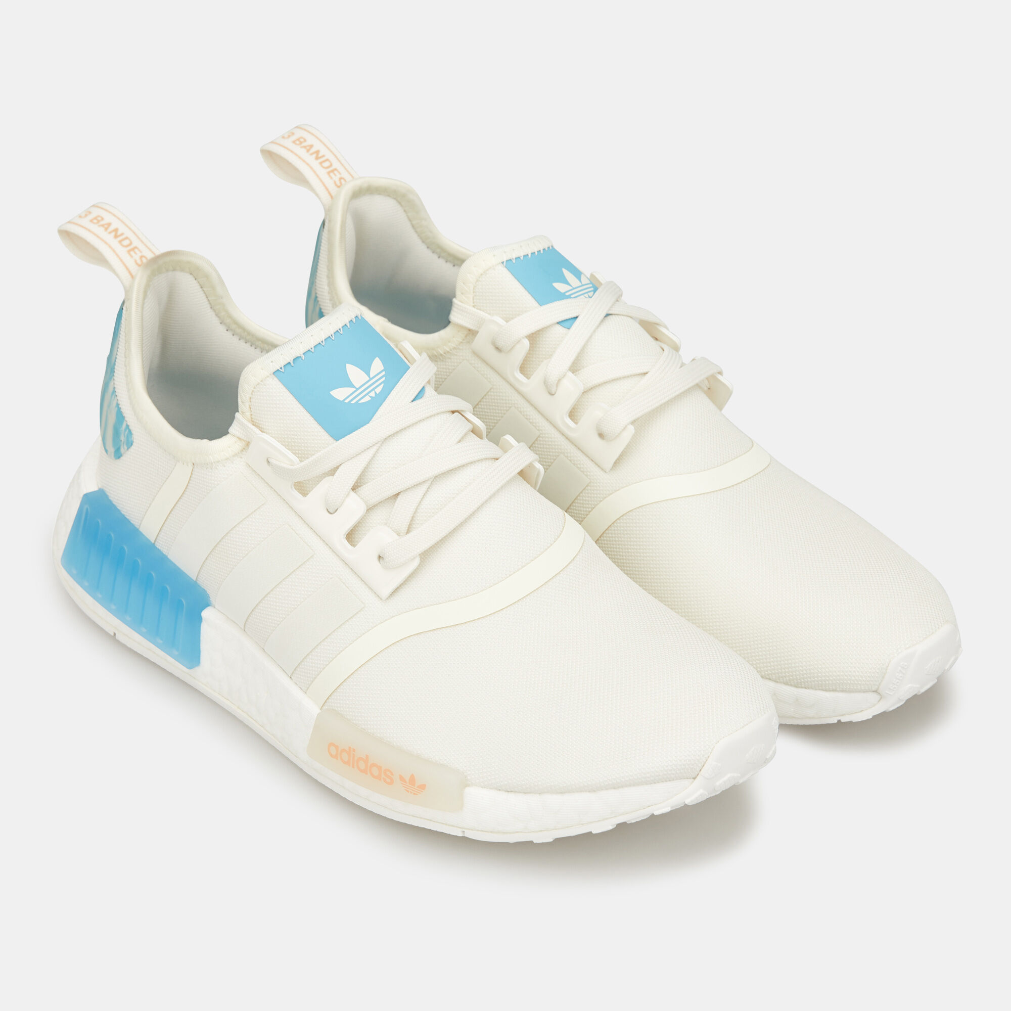 Adidas women's sales nmd_r1 blue sneakers