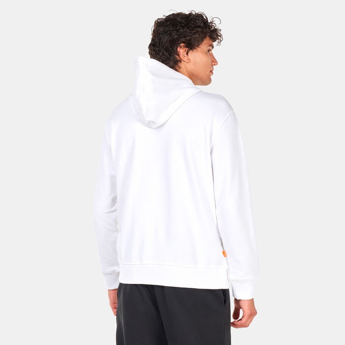 Timberland Men's Stack Logo Hoodie White image number 1