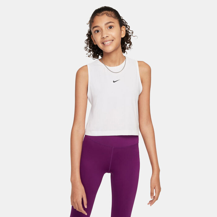 Nike Girls' Pro Dri-FIT Training Tank Top White Nike Girls' Pro Dri-FIT Training Tank Top White image number 0