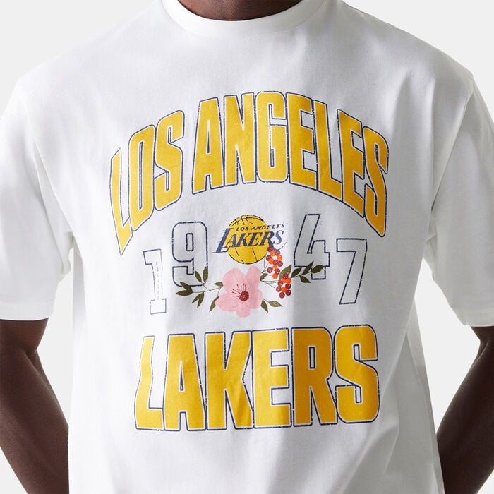 New Era Men's NBA LA Lakers Worn T-Shirt White New Era Men's NBA LA Lakers Worn T-Shirt White image number 2