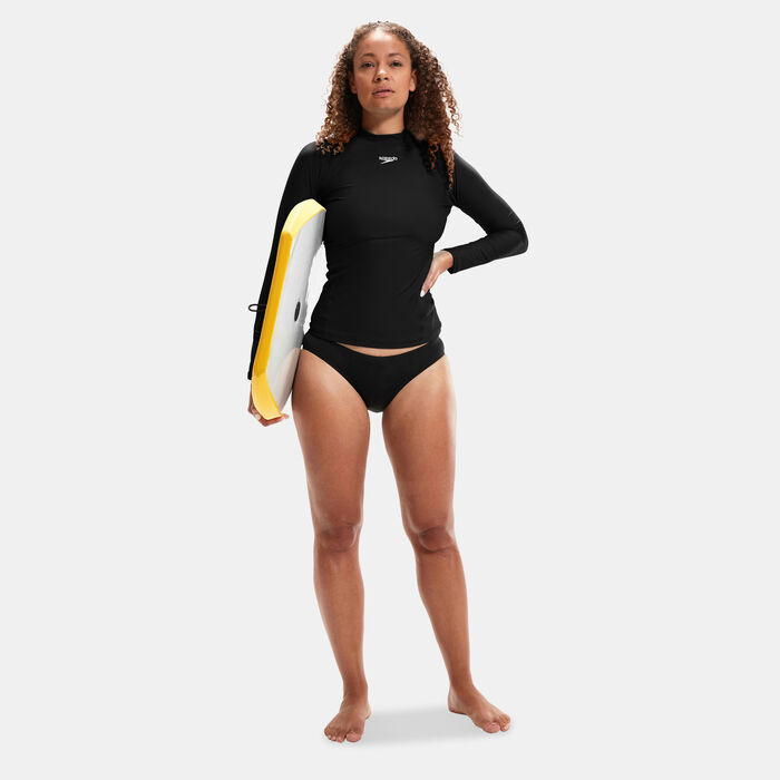 Speedo Women's Graphic Rashguard Black Speedo Women's Graphic Rashguard Black image number 2