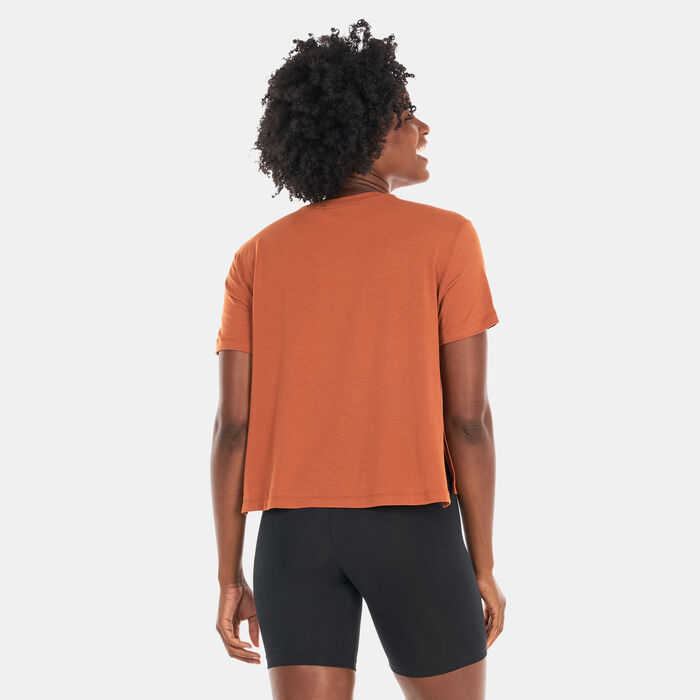 Nike Women's Yoga Dri-FIT Training Top Orange image number 1