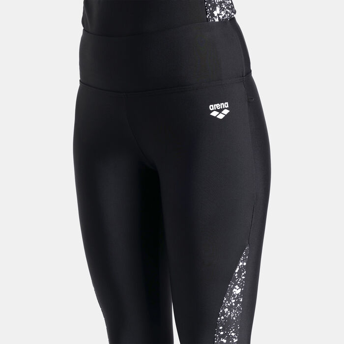 Arena Women's Modesty 3/4 Swimming Leggings Black Arena Women's Modesty 3/4 Swimming Leggings Black image number 4