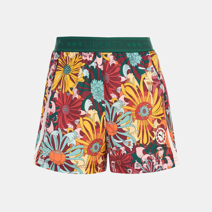 PUMA Women's x LIBERTY Allover Print Woven Shorts Multi-Color PUMA Women's x LIBERTY Allover Print Woven Shorts Multi-Color image number 0