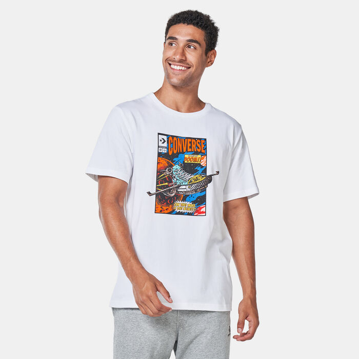 Converse Men's Comic Cover Graphic T-Shirt White Converse Men's Comic Cover Graphic T-Shirt White image number 0