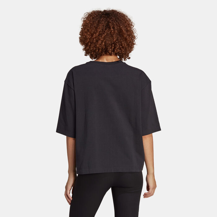 adidas Originals Women's Originals Houndstooth Trefoil Infill T-Shirt Red image number 1