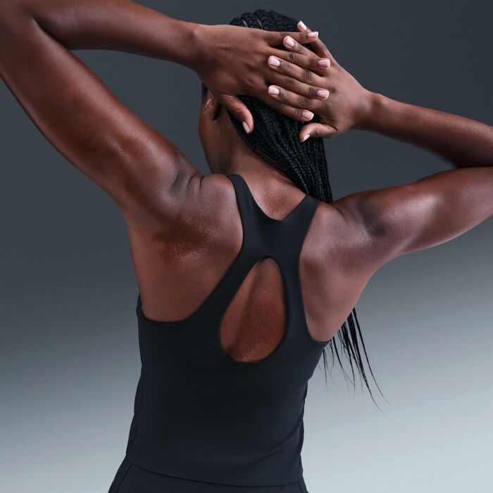 Nike Women's Universa Medium-support Padded Sports Bra Tank Black image number 1