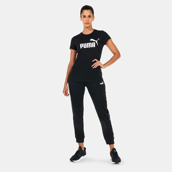 PUMA Women's Essentials Logo T-Shirt Black image number 2