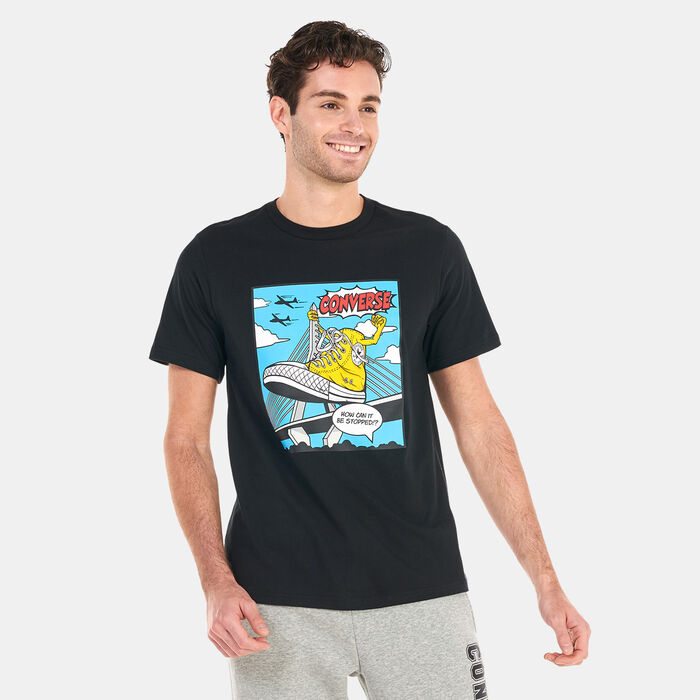 Converse Men's Shoe Hero T-Shirt Black Converse Men's Shoe Hero T-Shirt Black image number 0