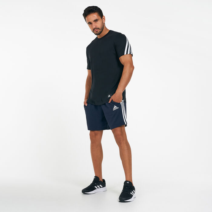 adidas Men's Essentials French Terry 3-Stripes Shorts adidas Men's Essentials French Terry 3-Stripes Shorts image number 2