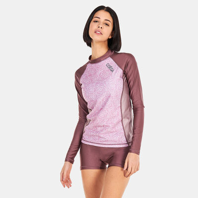 COEGA Women's Long-Sleeves Rashguard Top Pink