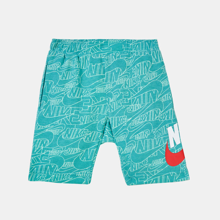 Nike Kids' Sportswear Read Allover Print Shorts Green image number 0