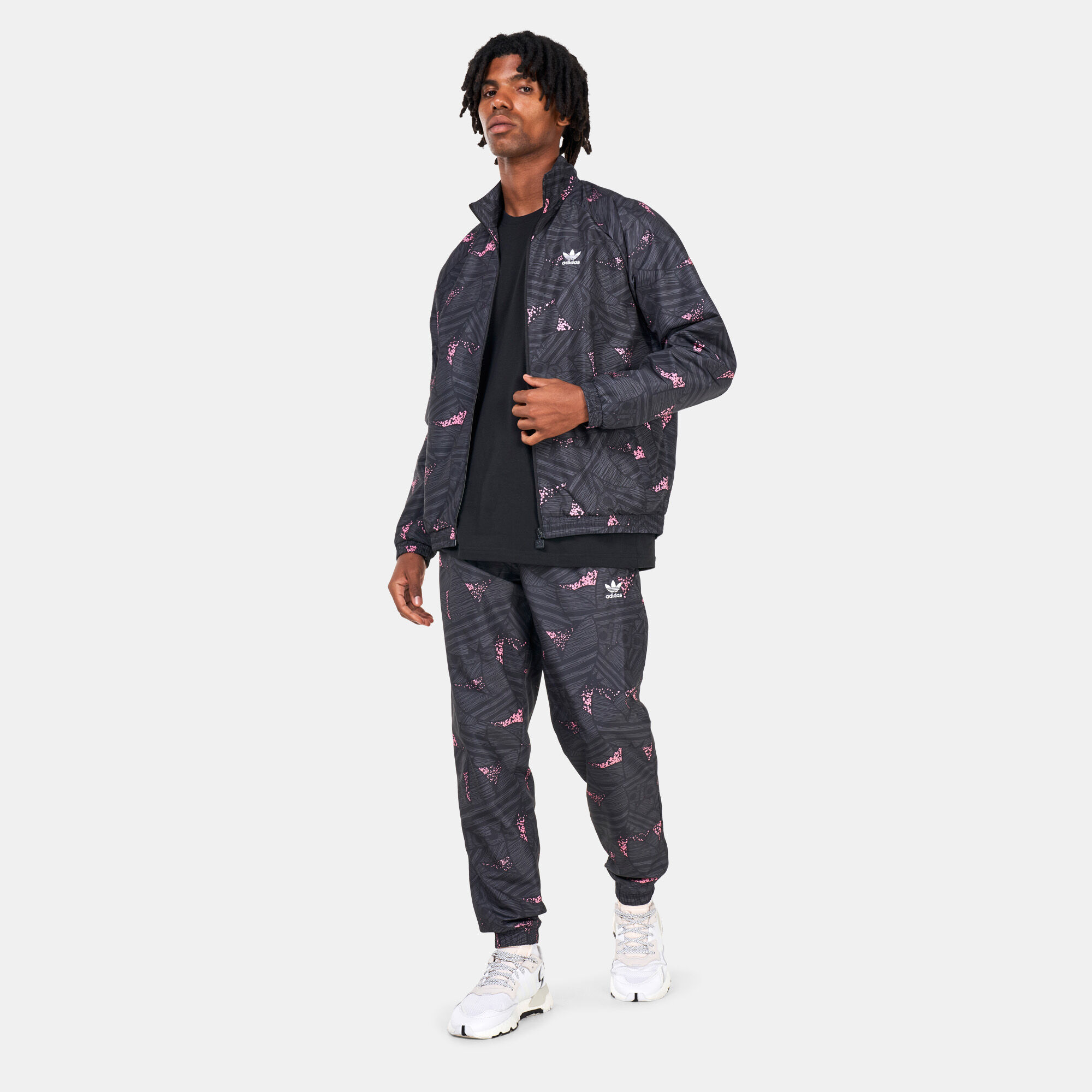 Men s Rekive Trefoil All Over Print Track Jacket