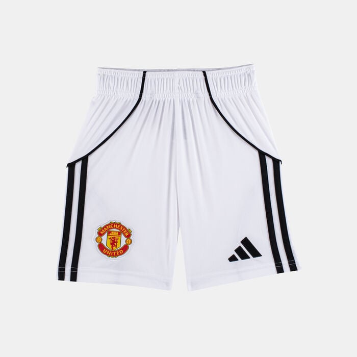 adidas Kids' Manchester United 25/26 Home Replica Football Shorts White adidas Kids' Manchester United 25/26 Home Replica Football Shorts White image number 0