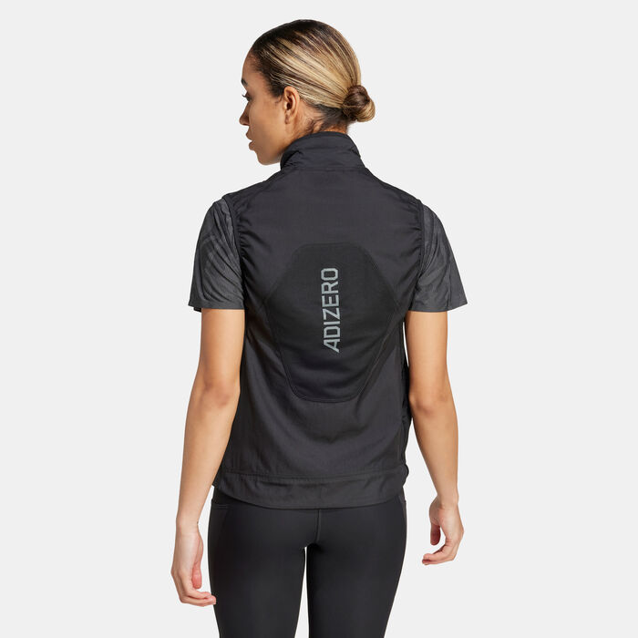 adidas Women's Adizero Padded Running Vest Black adidas Women's Adizero Padded Running Vest Black image number 1