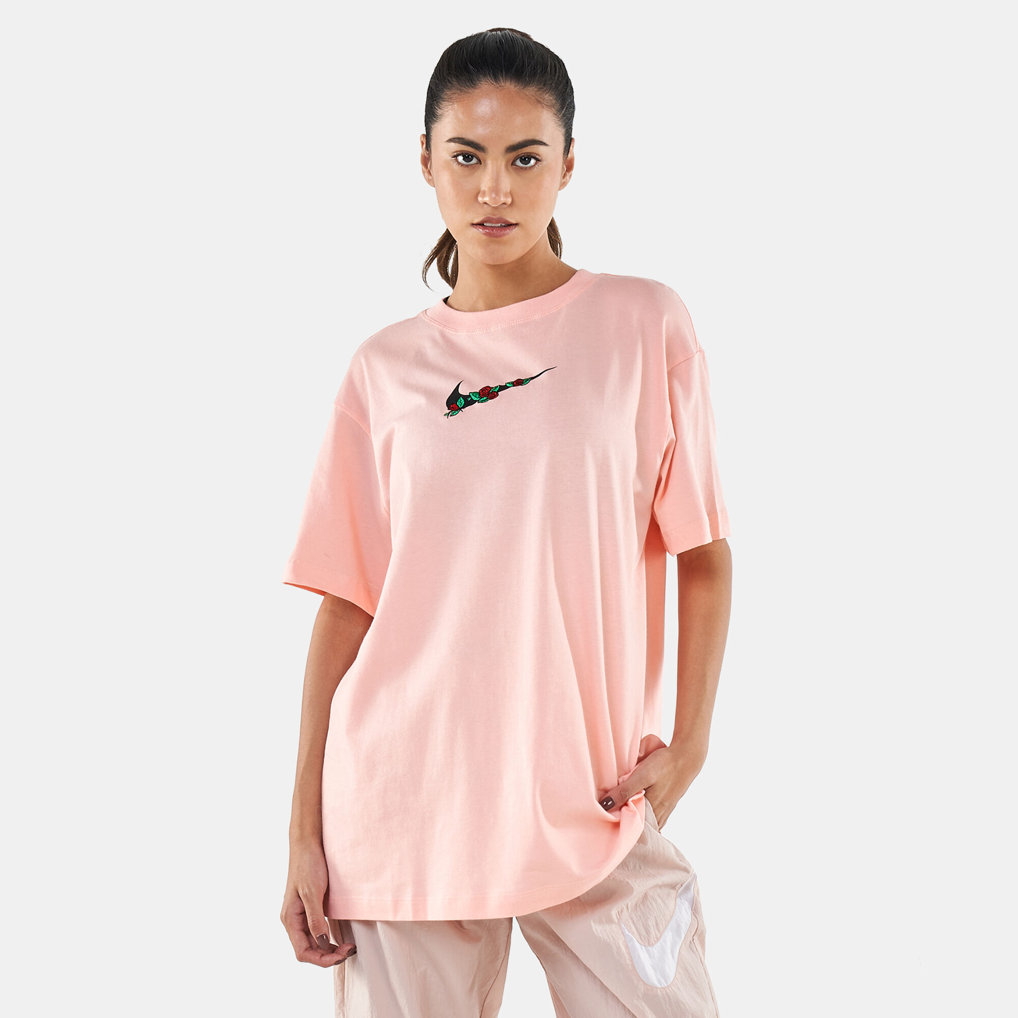 Rose pink nike shirt top