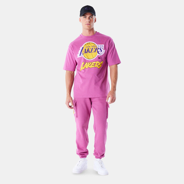 New Era Men's NBA Los Angeles Lakers Wordmark T-Shirt Purple New Era Men's NBA Los Angeles Lakers Wordmark T-Shirt Purple image number 2