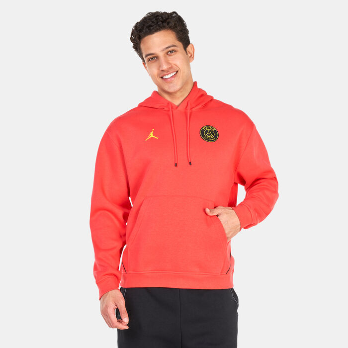 Jordan Men's Paris Saint-Germain Fleece Hoodie Red Jordan Men's Paris Saint-Germain Fleece Hoodie Red image number 0