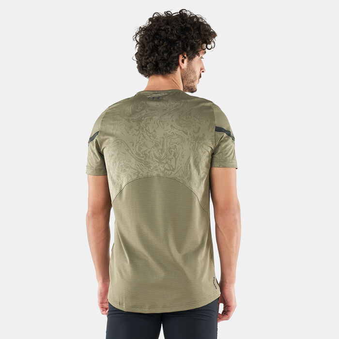 Under Armour Men's UA Rush 2.0 Emboss T-Shirt Green Under Armour Men's UA Rush 2.0 Emboss T-Shirt Green image number 1
