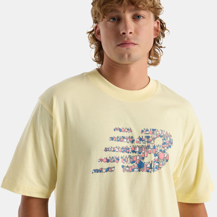New Balance Men's Nautical Logo T-Shirt yellow New Balance Men's Nautical Logo T-Shirt yellow image number 3