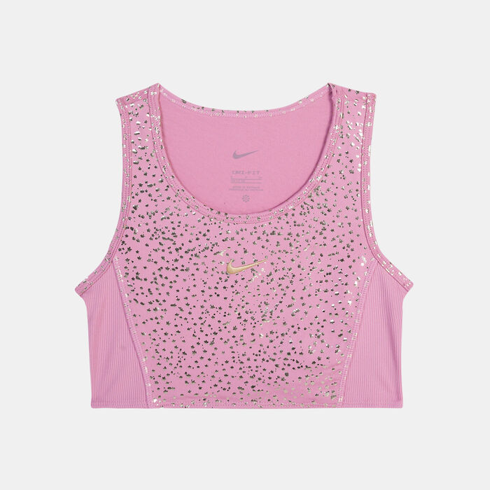 Nike Kids' Dri-FIT One Crop Tank Top (Older Kids) Pink image number 0