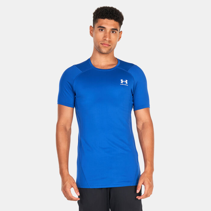 Under Armour Men's HeatGear® Armour Fitted T-Shirt Blue Under Armour Men's HeatGear® Armour Fitted T-Shirt Blue image number 0