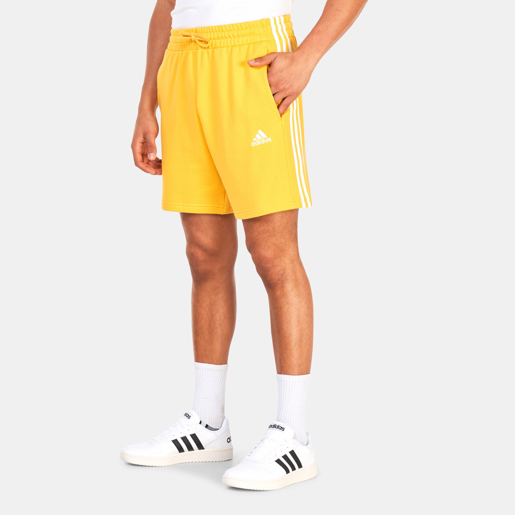 Men s Essentials French Terry 3 Stripes Shorts