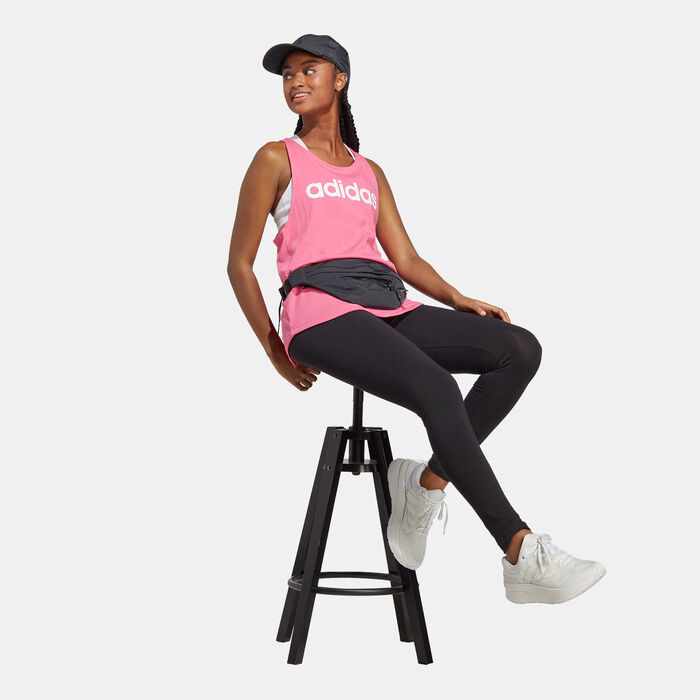 adidas Women's Essentials Loose Logo Tank Top Pink adidas Women's Essentials Loose Logo Tank Top Pink image number 2