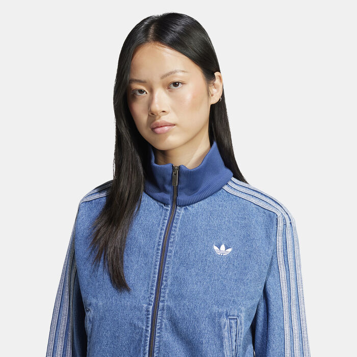 adidas Originals Women's Adicolor Denim Track Jacket Blue adidas Originals Women's Adicolor Denim Track Jacket Blue image number 3