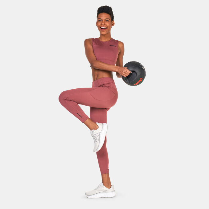 New Balance Women's Shape Shield 7/8 High Rise Pocket Leggings Red image number 2