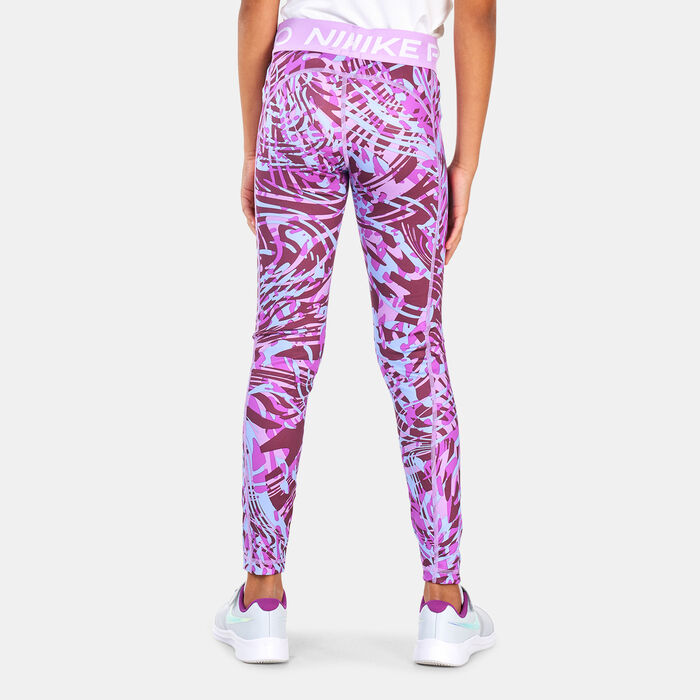 Nike Kids' Pro Leggings (Older Kids) Purple Nike Kids' Pro Leggings (Older Kids) Purple image number 1