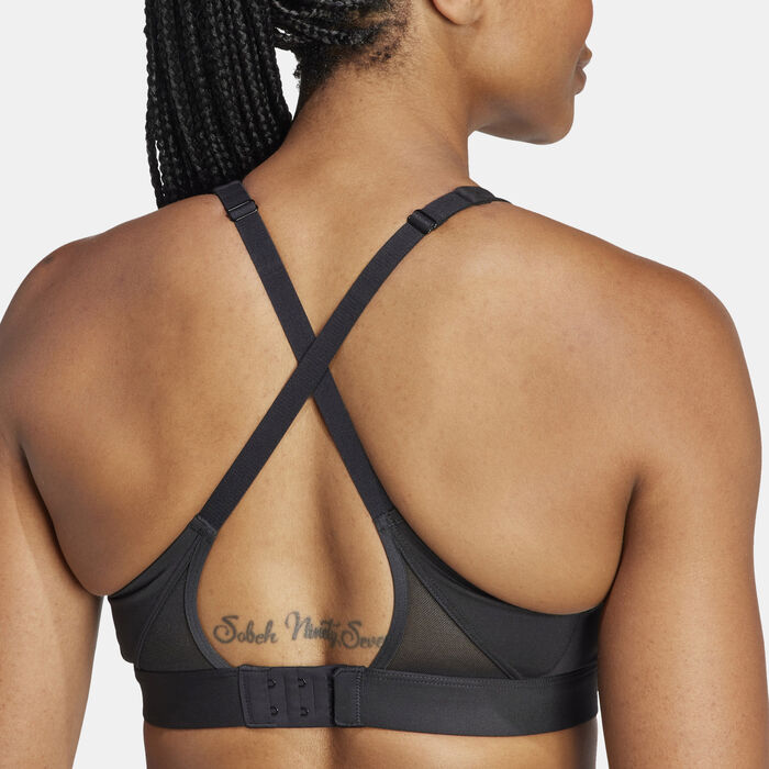 adidas Women's Ultimate Run Medium-Support Sports Bra Black image number 4