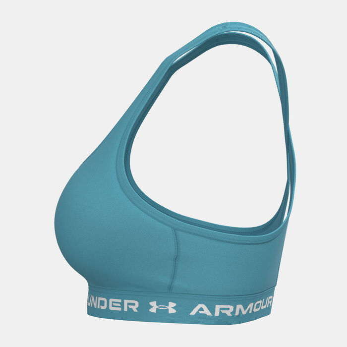 Under Armour Women's Armour Medium-Support Training Sports Bra Blue Under Armour Women's Armour Medium-Support Training Sports Bra Blue image number 3