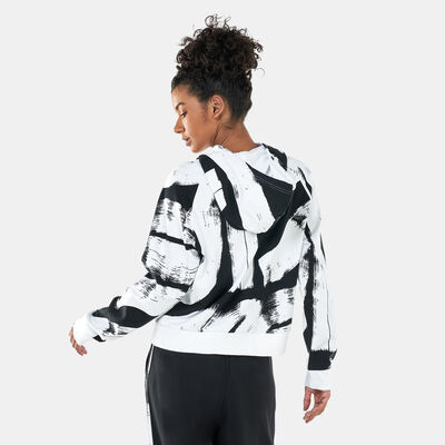 adidas Women's Essential Printed Relaxed Hoodie Multi-Color