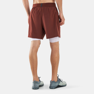 Nike Men's 2-in-1 Yoga Shorts Brown