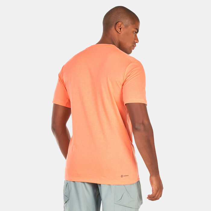 adidas Men's Train Essentials Feelready Logo Training T-Shirt Orange adidas Men's Train Essentials Feelready Logo Training T-Shirt Orange image number 1