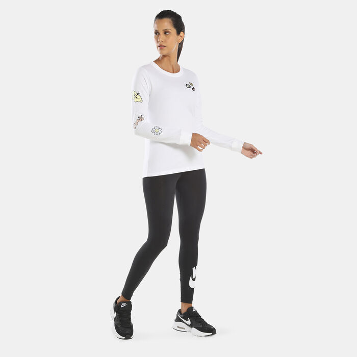 Nike Women's Sportswear Air Long Sleeves T-Shirt White Nike Women's Sportswear Air Long Sleeves T-Shirt White image number 2