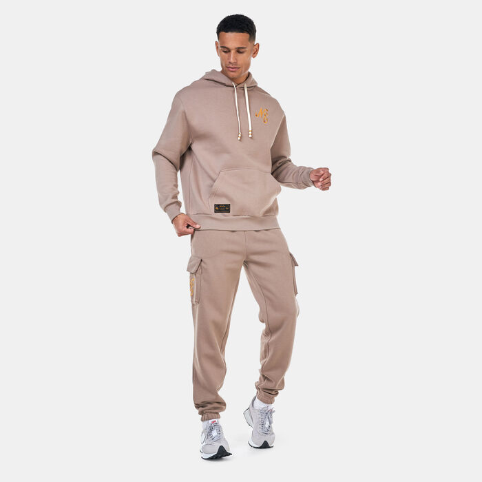 New Era Men's Script Cargo Sweatpants Beige New Era Men's Script Cargo Sweatpants Beige image number 2