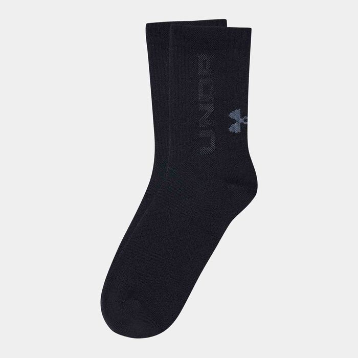 Under Armour 3-Maker Mid-Crew Training Socks (3 Pairs) Black Under Armour 3-Maker Mid-Crew Training Socks (3 Pairs) Black image number 0