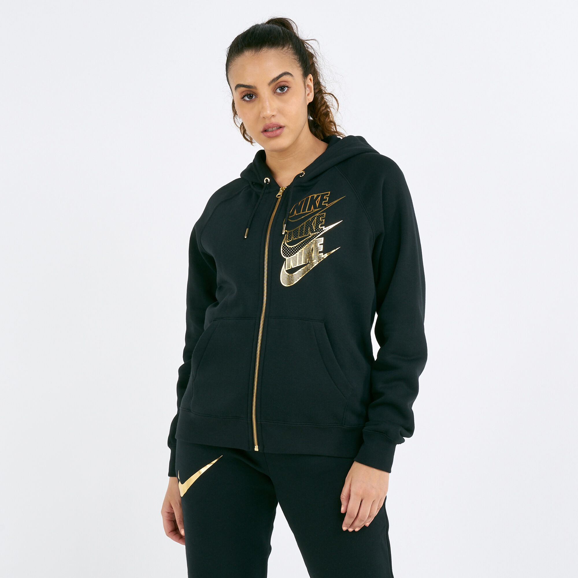 Nike Women s Sportswear Shine Full Zip Hoodie