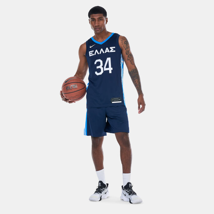 Nike Men's Giannis Antetokounmpo Greece (Road) Limited Basketball Jersey Blue Nike Men's Giannis Antetokounmpo Greece (Road) Limited Basketball Jersey Blue image number 2